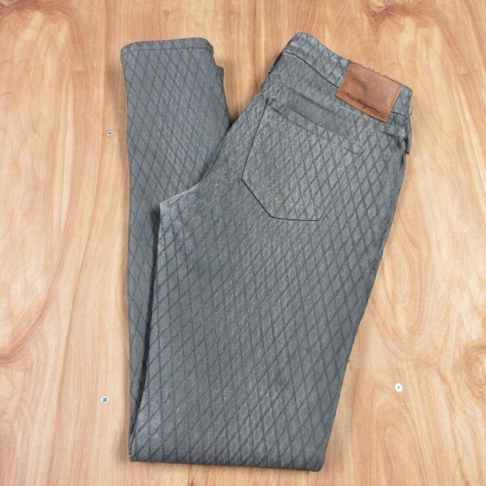 TRUE RELIGION Halle Mojave Lonestar Snakeskin Skinny Jeans Womens Sz 28 USA Seal